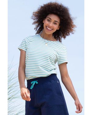 Kite Tarrant Jersey T-Shirt Lagoon Stripe - White