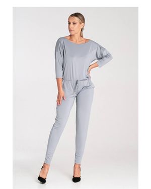 Love Lace Drawstring Waist Boat Neck Tapered Jumpsuit - White