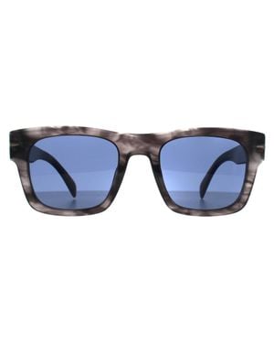 David Beckham Square Dark Horn Space Db 7099/S - Blue