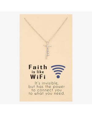 T.H.Baker Sentiments Faith Is Like Wifi Pendant 17783S - Natural