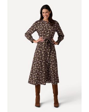 DAMART Printed Shirt Dress - Brown