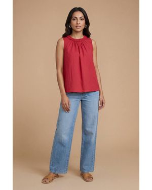 Dorothy Perkins Twist Neck Detail Shell Top - Red