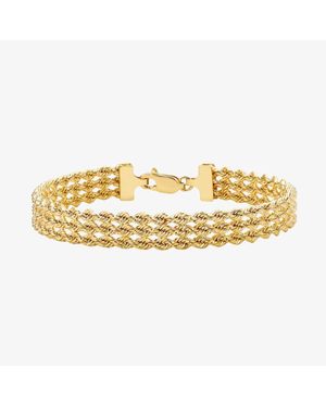 T.H.Baker 9Ct Three Row Rope Bracelet 1.22.0201 - Metallic