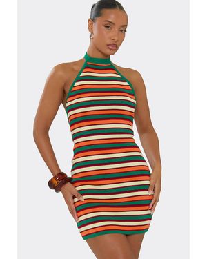 EGO Sleeveless Knit Mini Dress - Green