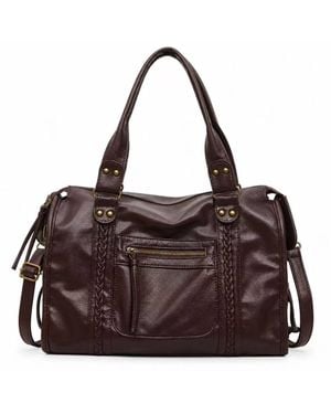 BluCore Braided Trim Duffel Bag - Brown