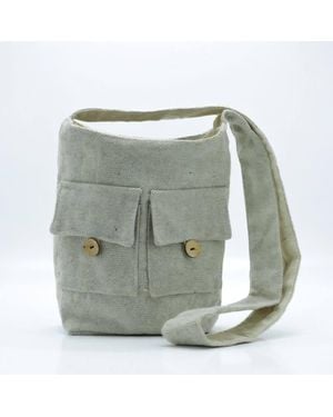 KDMD Tones Cotton Two Pocket Bag - Green