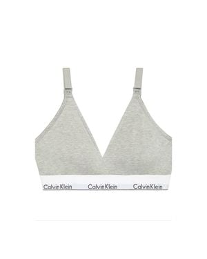Calvin Klein Icon Cotton Modal Maternity Lightly Lined Triangle Heather - White