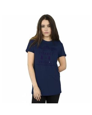 Beetlejuice Strange & Unusual Cotton Boyfriend T-Shirt - Blue