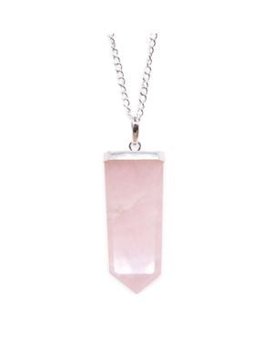 KDMD Gemstone Flat Pencil Pendant - Pink
