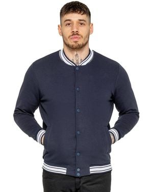 Enzo Varsity Bomber Jacket - Blue