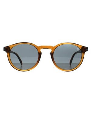 David Beckham Round Transparent Db 1036/S - Brown