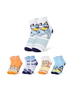 Bluey Crew Socks Pack Of 5 - White