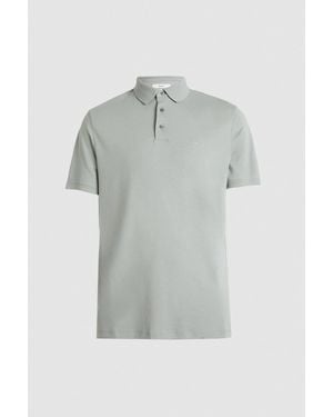 Calvin Klein Supima Chest Embroidered Polo Shirt - Grey