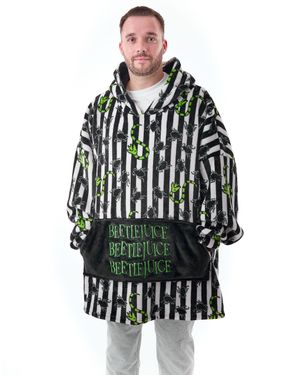Beetlejuice Blanket Hoodie - White