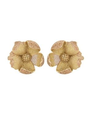 LÁTELITA London Poppy Flower Lemon Earrings - Natural