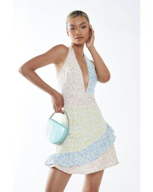 Shnoo Plunge Mini Dress - White