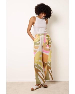Blue Vanilla Elasticated Waist Multi Trousers - Natural