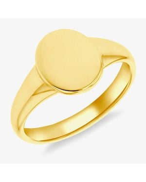 T.H.Baker Plated Sterling Oval Signet Ring 8.81.0410 - Yellow