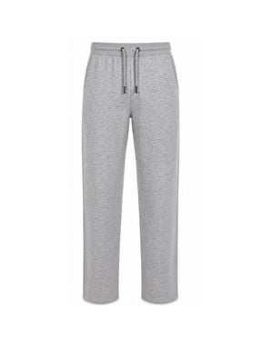 Smart Living Cotton Blend Drawstring Casual Trousers With Side Pockets - Grey