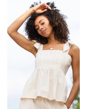 Kite Wakeham Sleeveless Woven Top Special Stripe - White