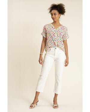Kite Newton Cropped Straight Leg Jeans Ivory - Natural
