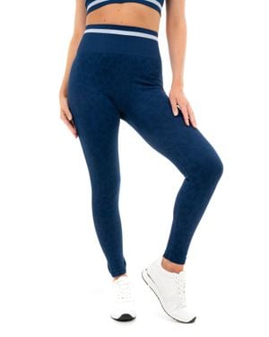 Smart Living Stylish & Comfortable Leopard Print High Waisted Seamless Leggings - Blue