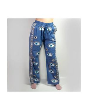 KDMD Nomad Sari Med Collection Lounge Trousers - Blue