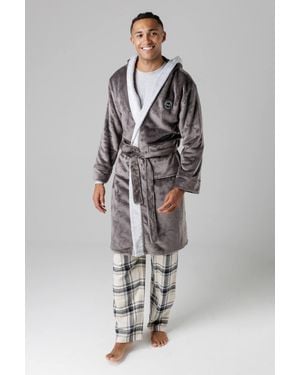 Tokyo Laundry Plush Dressing Gown - Grey
