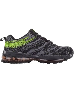 Absolute Footwear Lace Up Lightweight Breathable Mesh Sports Trainers Trainers - Black