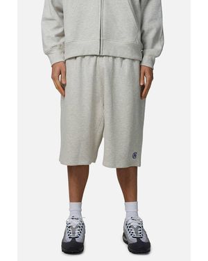 Good For Nothing Baggy Monogram Jersey Shorts - Grey