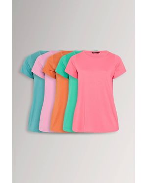 Yours 5 Pack Core T-Shirts - Pink