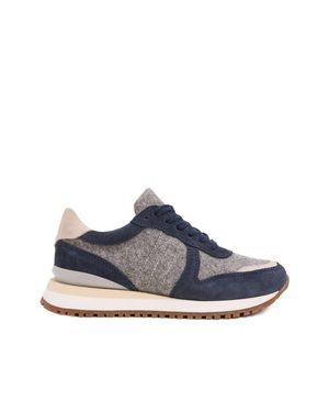 Celtic & Co. Wool Panel Trainer - Blue