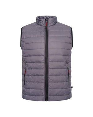 KAM Jeanswear Big Size Zip Thru Quilted Gilet For - Purple