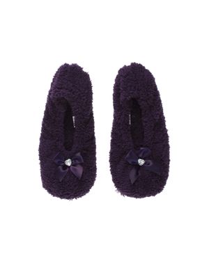 AJVANI Grip Sole Footsie Sock Slippers - Blue