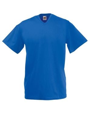 Fruit Of The Loom Valueweight V-Neck, Short Sleeve T-Shirt - Blue