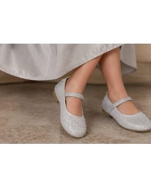 LARANGE Children Ballerina Party Wedding Summer Flats - Black