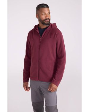 Mountain Warehouse 'Camber' Adjustable Comfortable Casual Full Zip Hoodie - Red