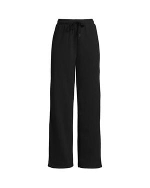 Lands' End Serious Sweats Relaxed Straight Leg Joggers - Black