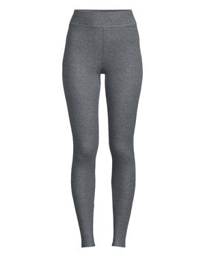 Lands' End Plus Serious Sweats Fleece-Lined Leggings - Grey