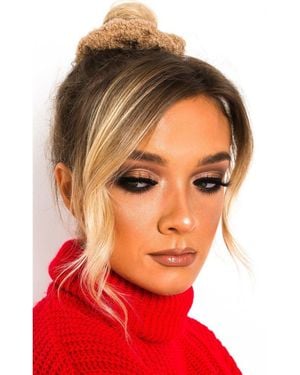 IKRUSH Ola Teddy Style Hair Scrunchie - Red