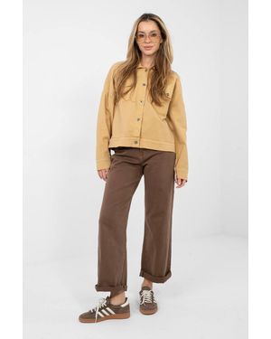 Love Lace Classic Denim Jacket With Pockets Style 223818 - Natural