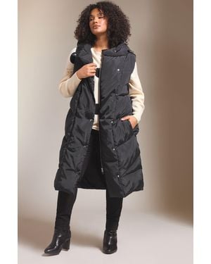 Evans Midi Padded Gilet - Black