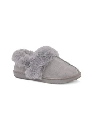 Pavers Luxury Faux Fur Full Slippers - Grey