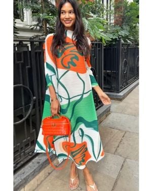 CY Pleated Dress - Green