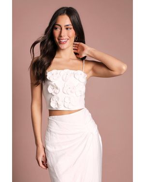 Coast Corsage Strappy Wedding Top Co Ord - Natural