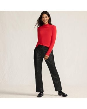 Lands' End Leather Trousers - Red