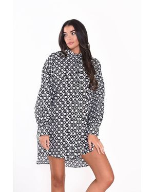 Shnoo Hi-Low Shirt Dress - White