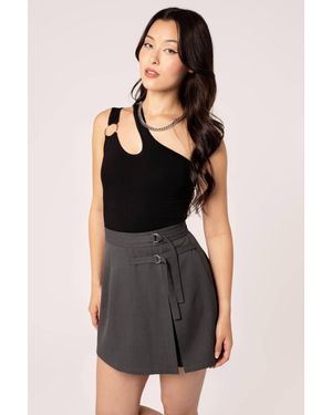 Hell Bunny Traxler C Grunge Front Overlay & D-Ring Straps - Black