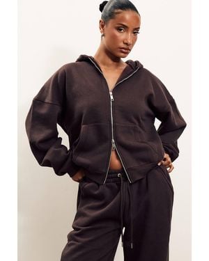 EGO Long Sleeve Zip Hoodie - Black
