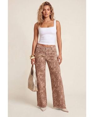 Rebellious Fashion Lauren Wide Leg Denim Jeans - Natural